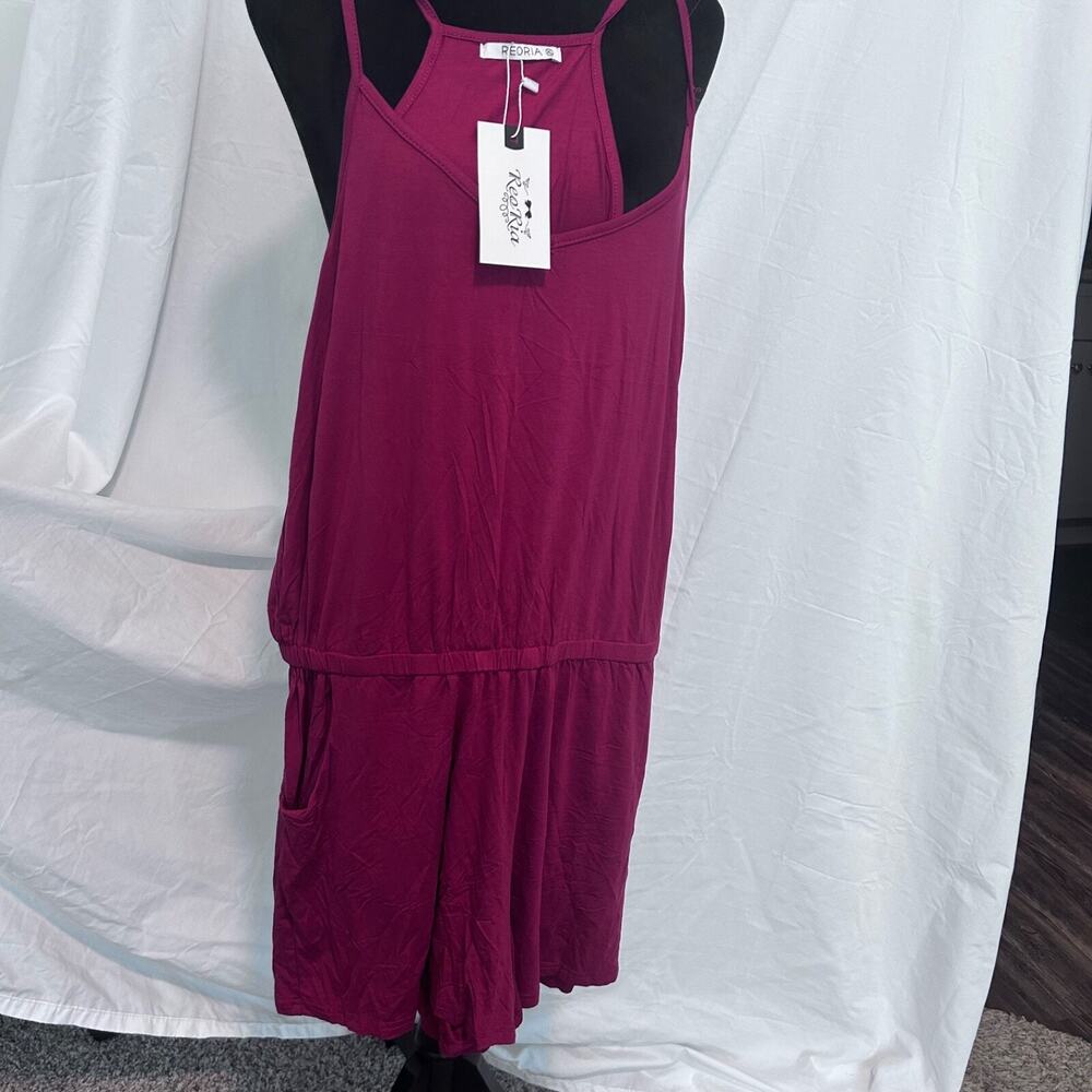MISFAY Women's Red Sleeveless Romper Size XL - New with Tags